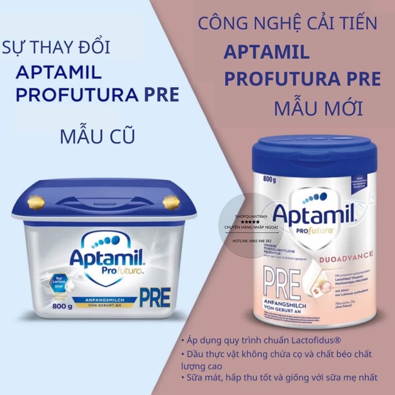 Sữa Aptamil Profutura Pre Đức hộp 800g (Date Mới) Chính Hãng Giá Tốt