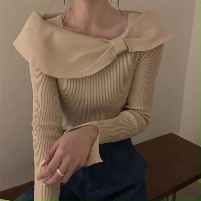 ÁO LEN CỔ NƠ QUÝ CÔ SANG CHẢNH