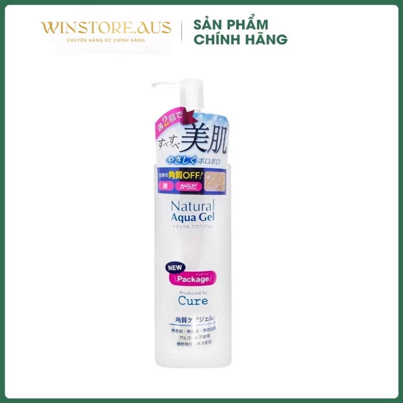 Gel Tẩy Tế Bào Chết Cure Natural Aqua Gel 250g Mẫu Mới Phù Hợp Với Mọi Loại Da