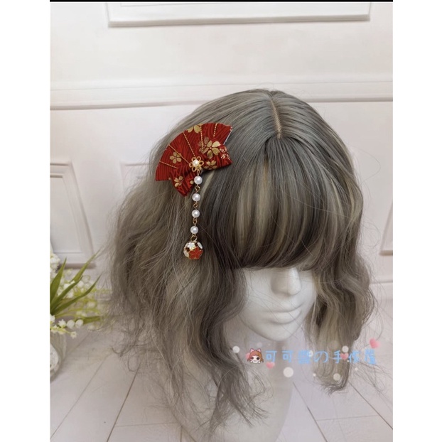 Kẹp tóc quạt phối nơ lolita - kẹp tóc bé gái