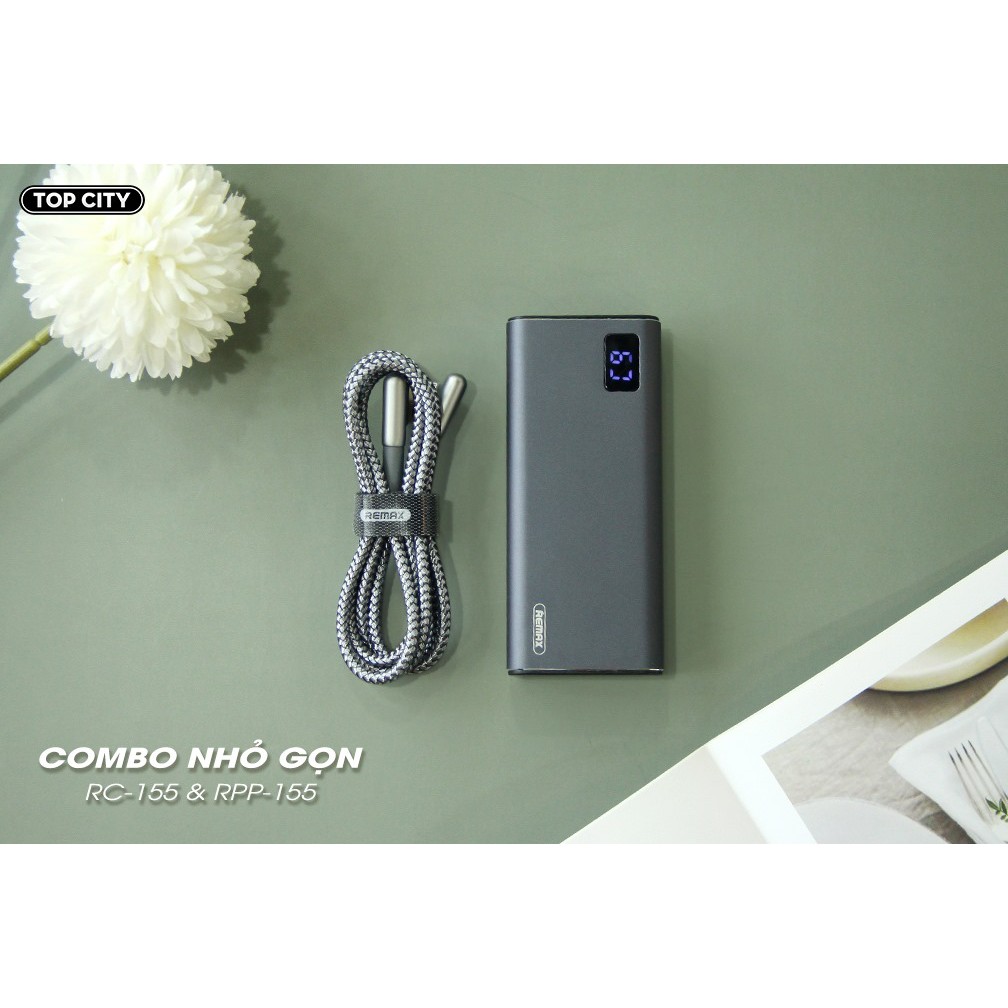 [Mã 153ELSALE2 giảm 7% đơn 300K] SAC DỰ PHÒNG REMAX RPP_155 DUNG DƯỢNG 10000MAH