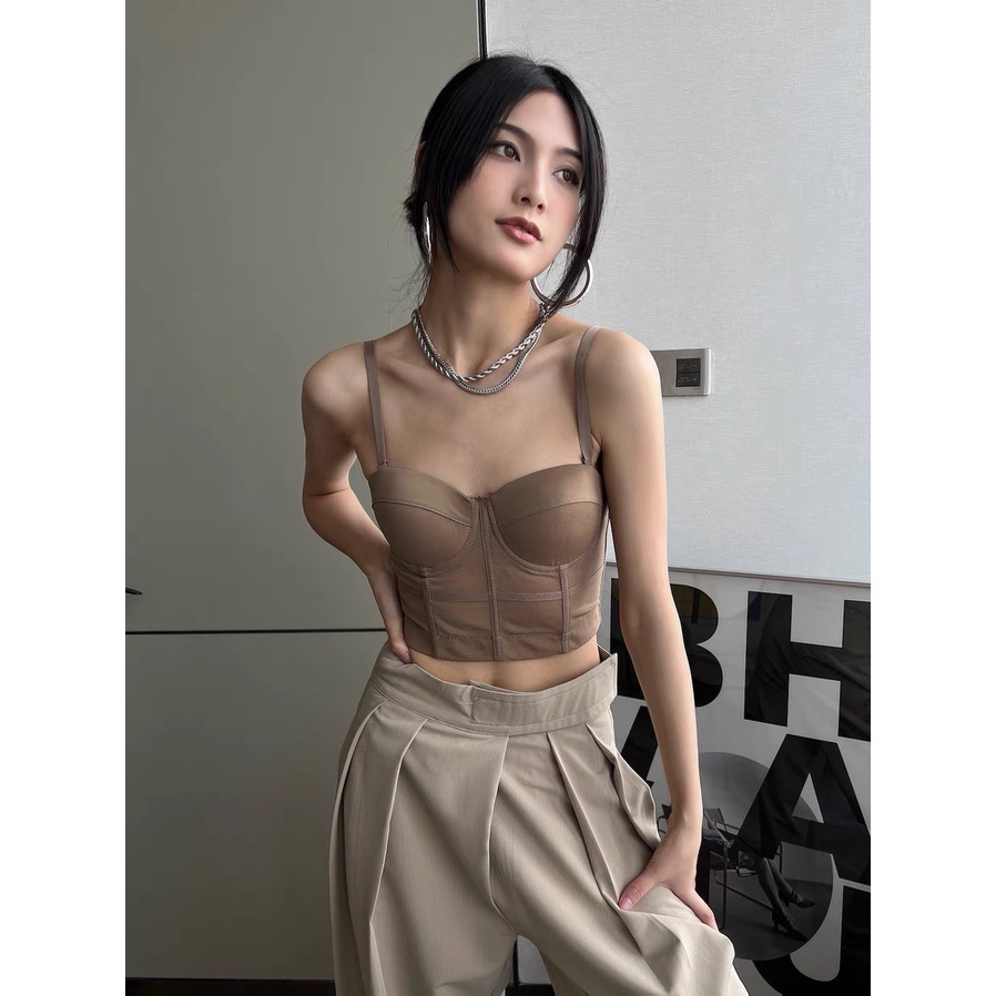 Áo Nâng Ngực Không Dây iBRA's tạo khe Sexy Corset Cao Cấp có Gọng đệm mút mỏng Áo Lót Bra nữ mặc trong vest gợi cảm br2