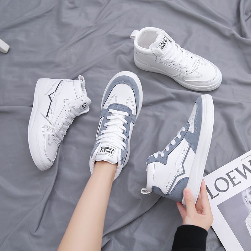 Giày Đế Bằng Cổ Cao Có Size Lớn 35-43 / 41 / 42 Thời Trang Mùa Xuân Dành Cho Nữ