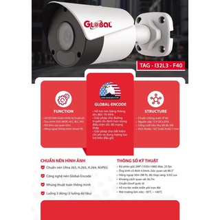 Camera IP Global TAG-I32L3-F40