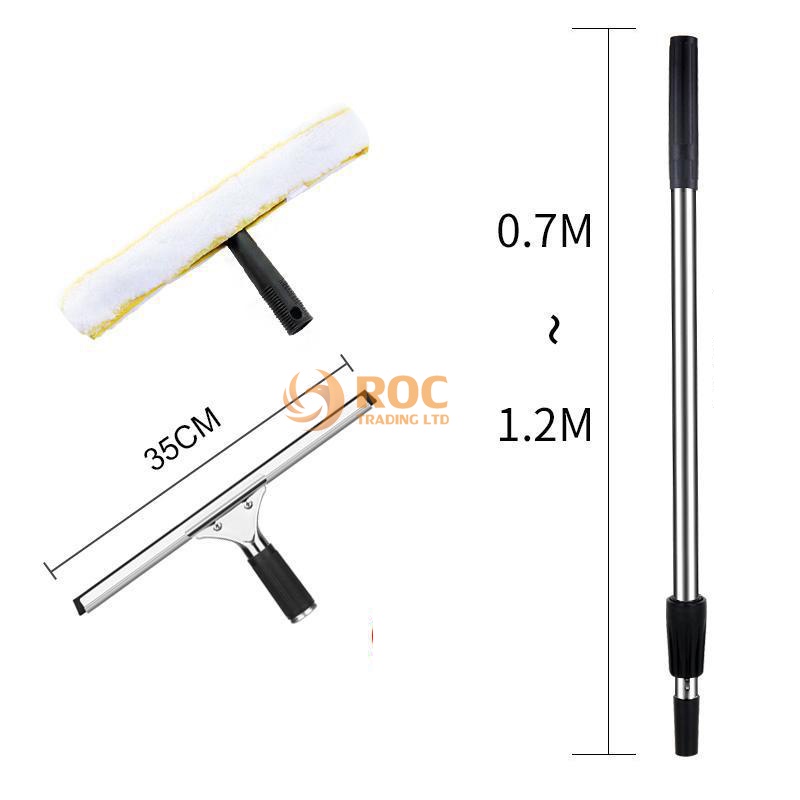 Bộ cây lau kính Cao Cấp 35cm + Cây nối 1,2m