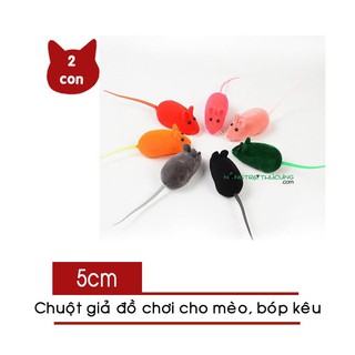 Đồ chơi hình chuột cho mèo, bóp kêu - 1 con