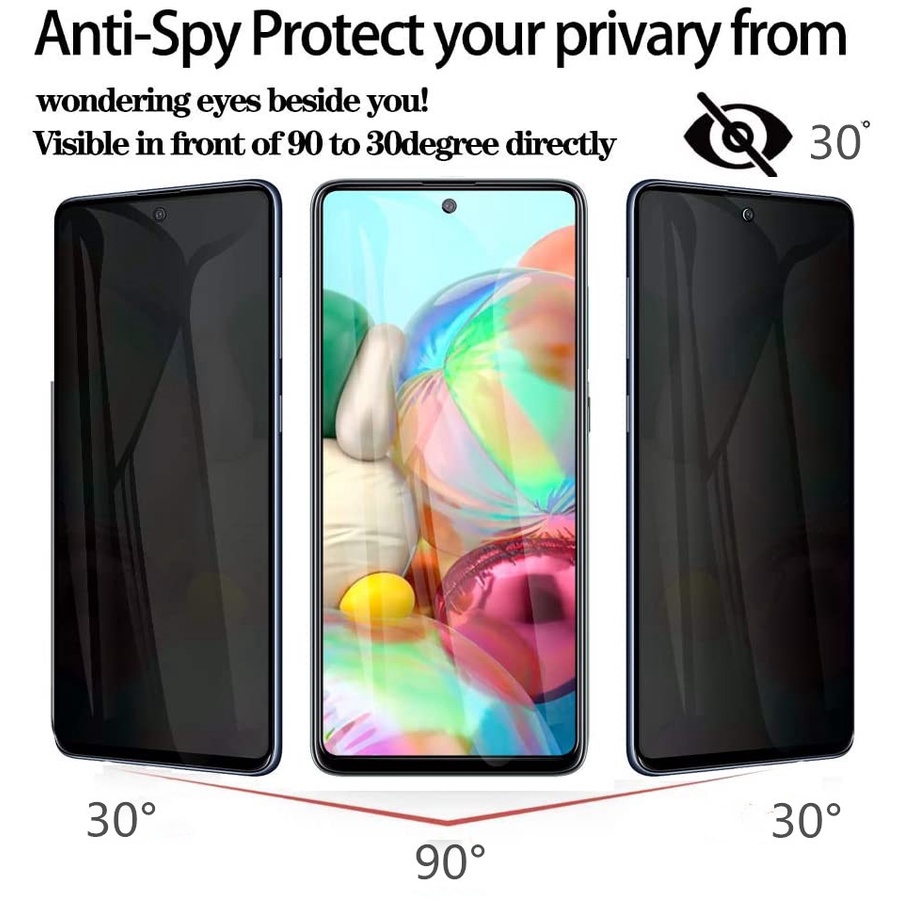 Kính Cường Lực Chống Nhìn Trộm Full Màn Cho Samsung Galaxy A14 A24 A34 A54 A04 A02 A03 A10 A20 A30 A50 A10S A20S A30S A50S A21S A52S A02S A03S A12 A22 A32 A42 A52 A72 A13 A23 A33 A53 A73 S20 S21 FE Note 10 Lite