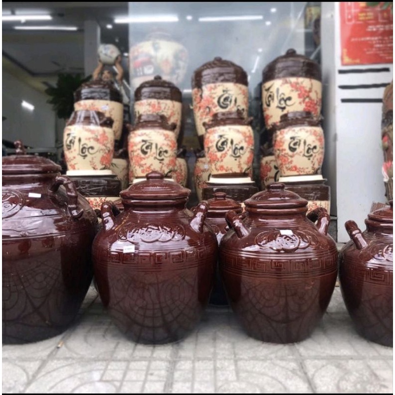 Chum Sành Kim Tiền Bát Tràng Ngâm Rượu⚡️BAO BỂ VỠ, BẢO HÀNH NGẤM RỈ⚡️ 10L , 20L , 30L