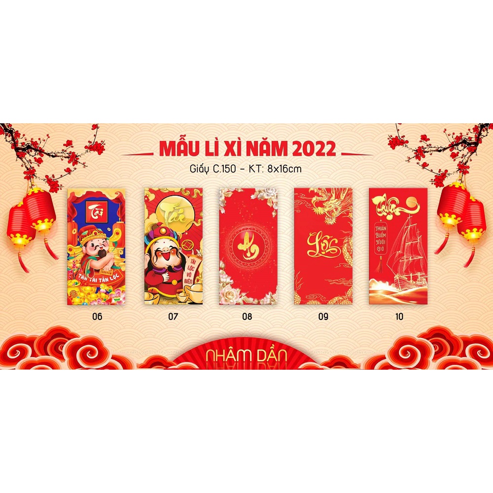 Combo Bao Lì Xì Độc Lạ Tết NHÂM DẦN 2022 Nhiều Mẫu Giá Rẻ - Đẹp Nhiều Lựa Chọn - BLX1