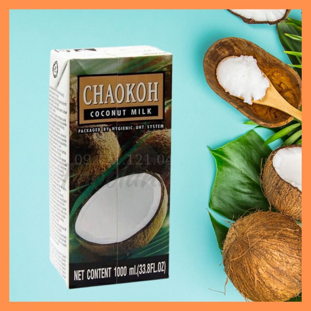 (HT) Nước cốt dừa/ Nước cốt dừa Chaokoh thái lan 100% hàng mới về