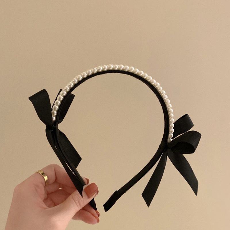 Flgo Băng Đô Nơ Nhung Đính Ngọc Trai Thanh Lịch Làm Đạo Cụ Chụp Ảnh