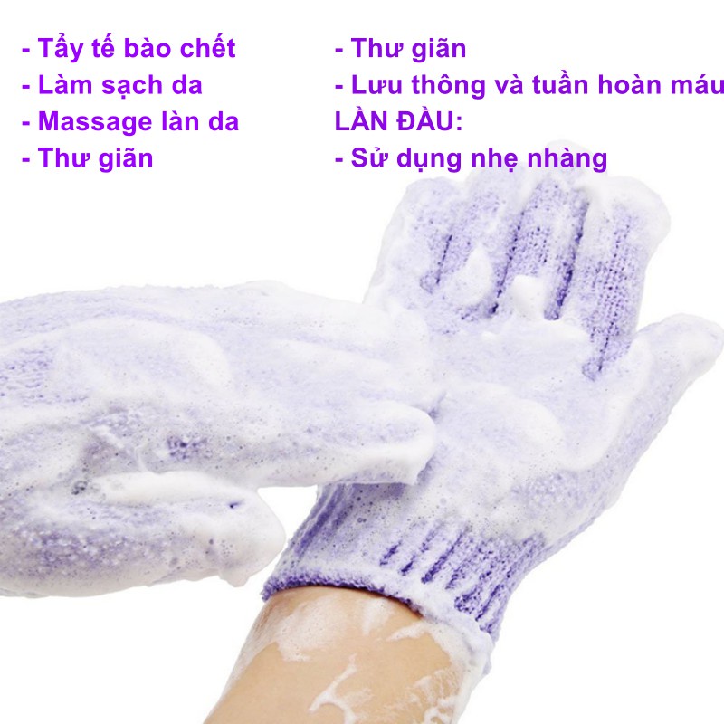 [Chính Hãng] Găng Tay Tắm, Kỳ Ghét, Tẩy Da Chết Bath Glove , Massage Tạo Bọt Tiện Dụng