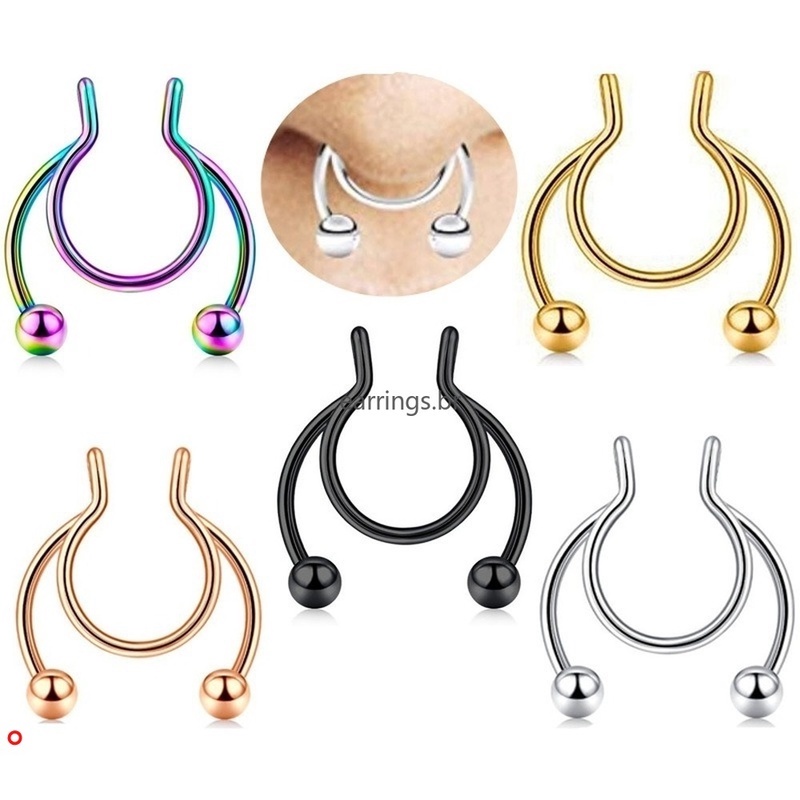 Phụ kiện khuyên giả kẹp mũi làm đẹp dành cho nam và nữ