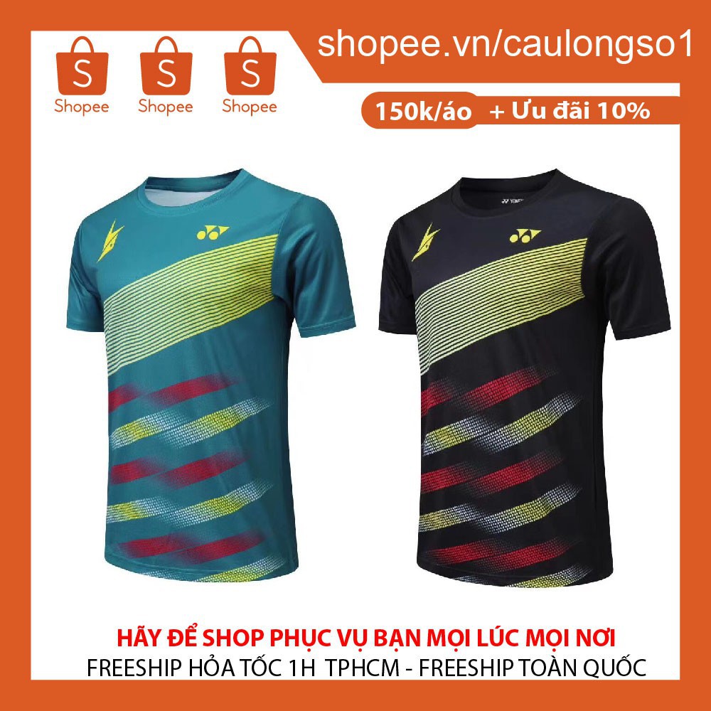 Áo Cầu Lông Nam Nữ Yonex 6068 thun lạnh/mè đẹp, mẫu đẹp 2020, hút mồ hôi tốt ་