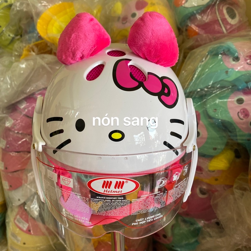 Nón bảo hiểm hello kitty có kính từ t