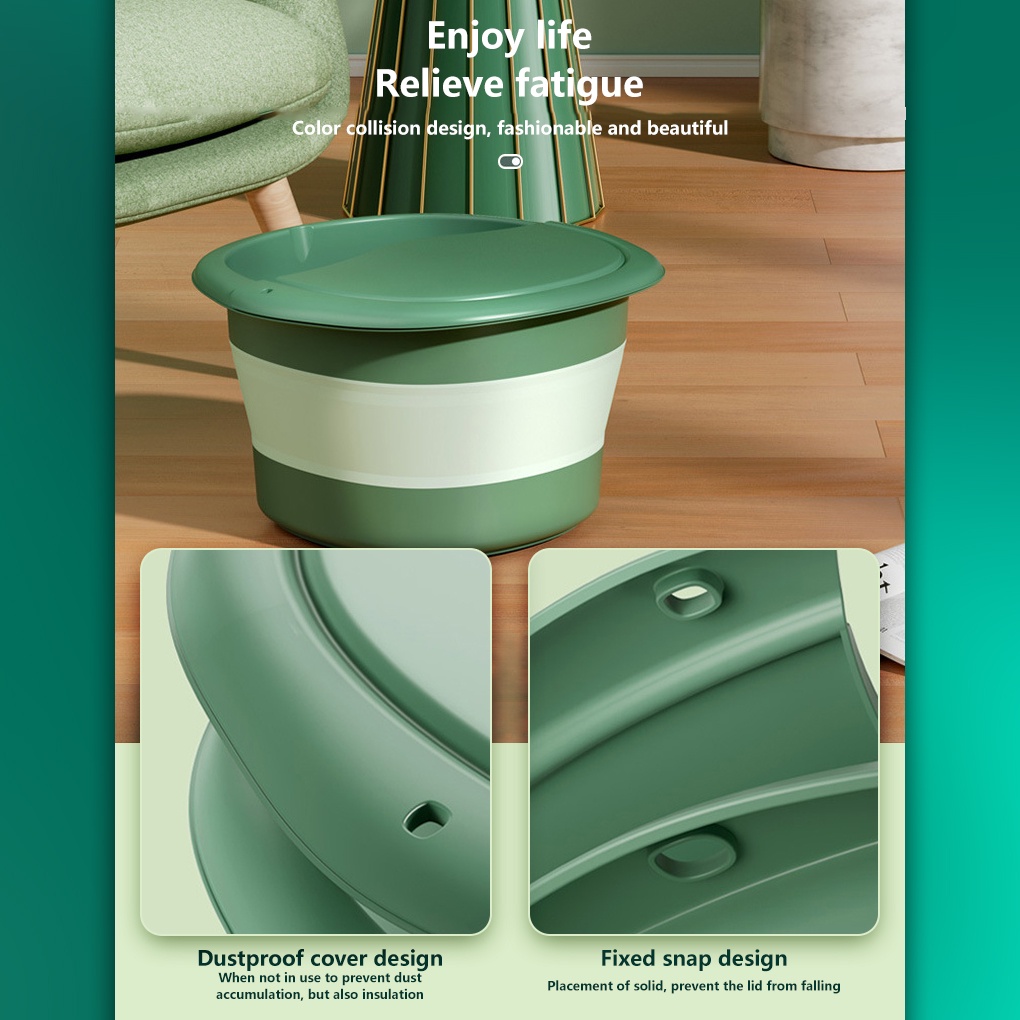 [CHOO] Foldable Foot Ankle Toes Washing Massaging Bucket Large Capacity Tub Feet Bath Basin Massage Shop Pedicure