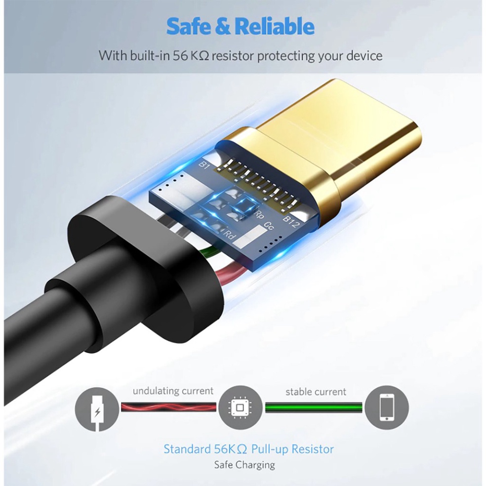 Cáp Sạc Nhanh USB Type-C Cao Cấp UGREEN US287- BH 18T Chính Hãng