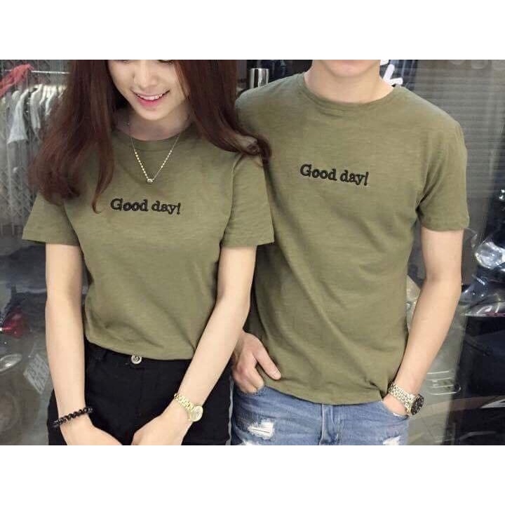 Áo phông viên cổ và thêu chữ đơn giản a2 [tnhung] | BigBuy360 - bigbuy360.vn