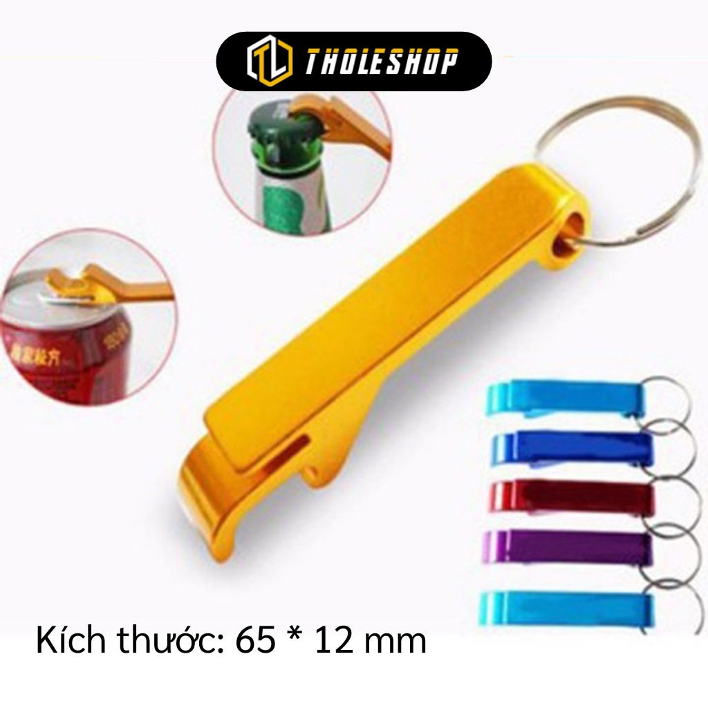 Móc Khóa Đa Năng - Đồ Khui Nắp Chai, Mở Lon Bia Kim Loại Tiện Lợi, Nhỏ Gọn 8402