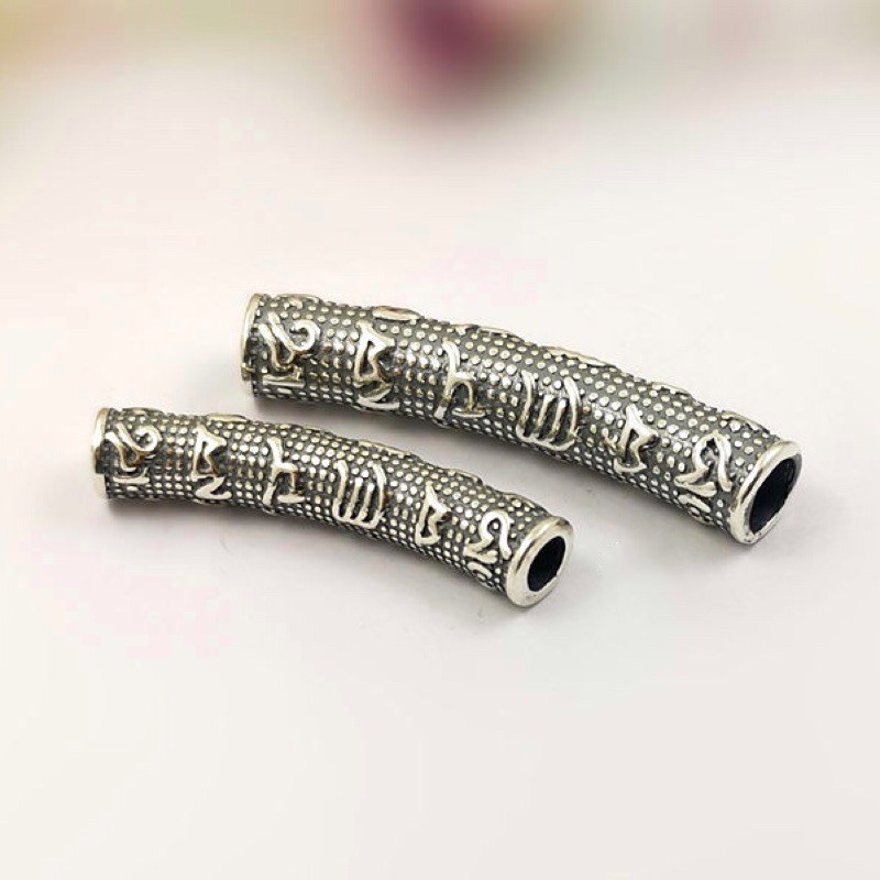 [GIÁ SỈ] Charm ống lục chú bằng BẠC cao cấp - Hàng  bạc loại 1 siêu đẹp PH233