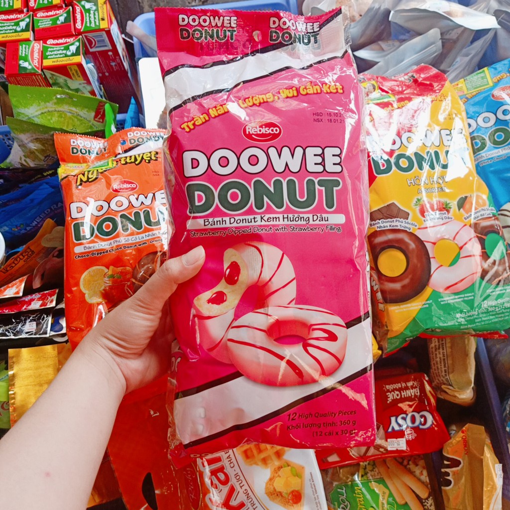 Túi 360g 12 bánh Bánh Doowee Donut
