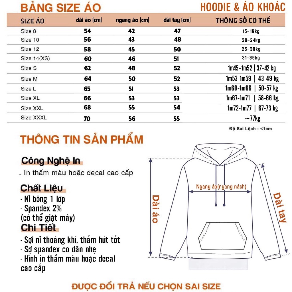 Áo hoodie nỉ trơn nam nữ chất nỉ bông mềm mịn dáng rộng thoải mái