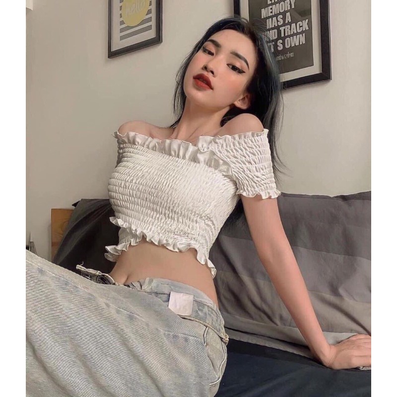 Áo trễ vai nhún