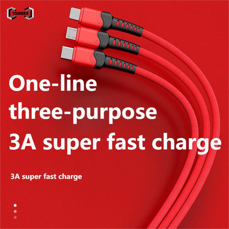 Dây Cáp Sạc Truyền Dữ Liệu 3 Trong 1 Đầu Micro Usb Type c Cho Android