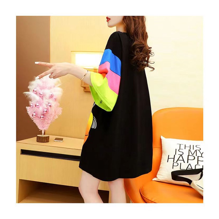 Áo Thun Tay Ngắn Dáng Rộng Họa Tiết Hoạt Hình Phong Cách Hàn Quốc Thời Trang Mùa Hè Cho Bé Gái 12-14 Tuổi