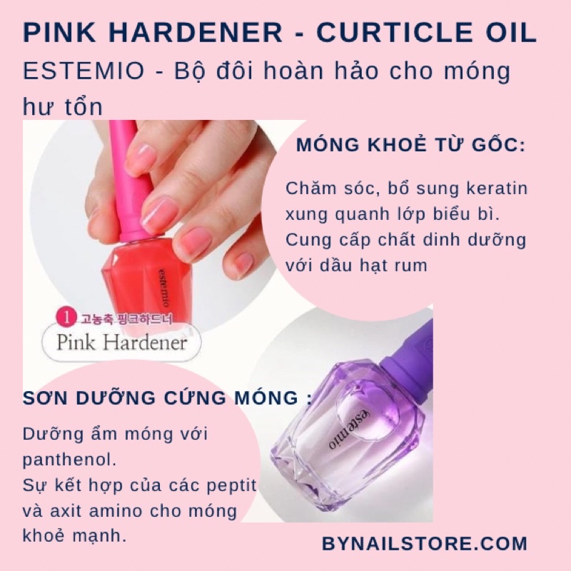 [Estemio] Sơn dưỡng chuyên cho móng cao cấp Hàn Quốc (14ml)