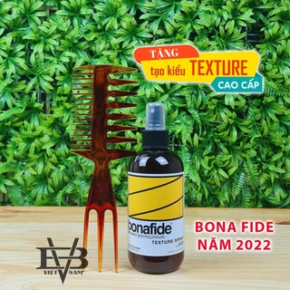 [CHÍNH HÃNG - BYVILAIN SHOP TPHCM] Chai xịt tạo phồng tóc Bona Fide Texture Spray 250ml Mỹ + Tặng lược Texture