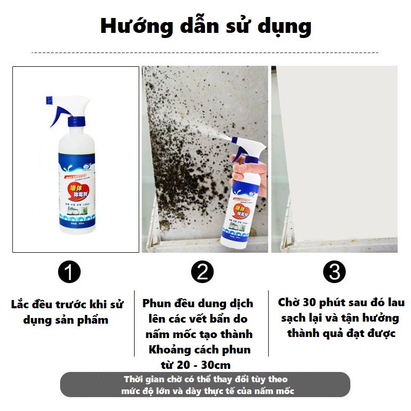 Dung dịch tẩy rửa nấm móc gạch, tường nhà - Bình xịt tẩy nấm mốc tường nhà, phòng tắm ,nhà bếp