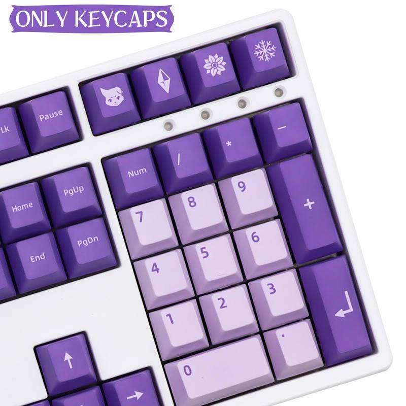 139 Keys Frost Witch The key cap Purple keycaps PBT material for GMK 61/68/84/87/96/980/104/108 Mechanical keyboard available
