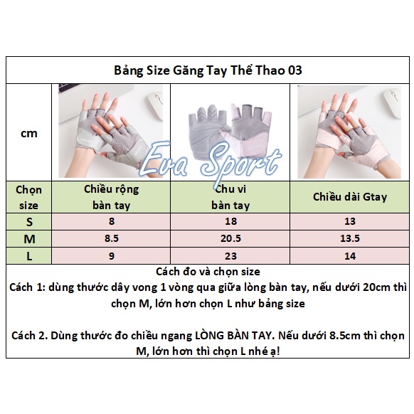 Găng tay tập gym nữ nửa ngón cao cấp, gang tay thể thao nam nữ, bao tay chống nắng GT03