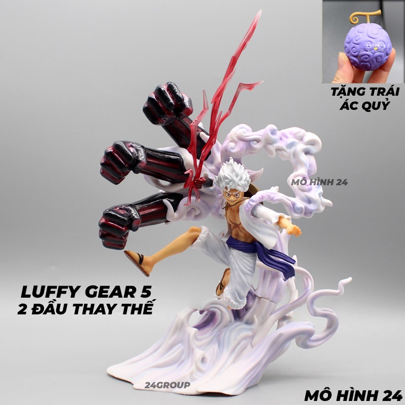[HÀNG CAO CẤP] Mô hình nhân vật Monkey D Luffy Gear 5 kèm trái ác quỷ hito hito no Mi thần nika mặt trời lù gear5 one
