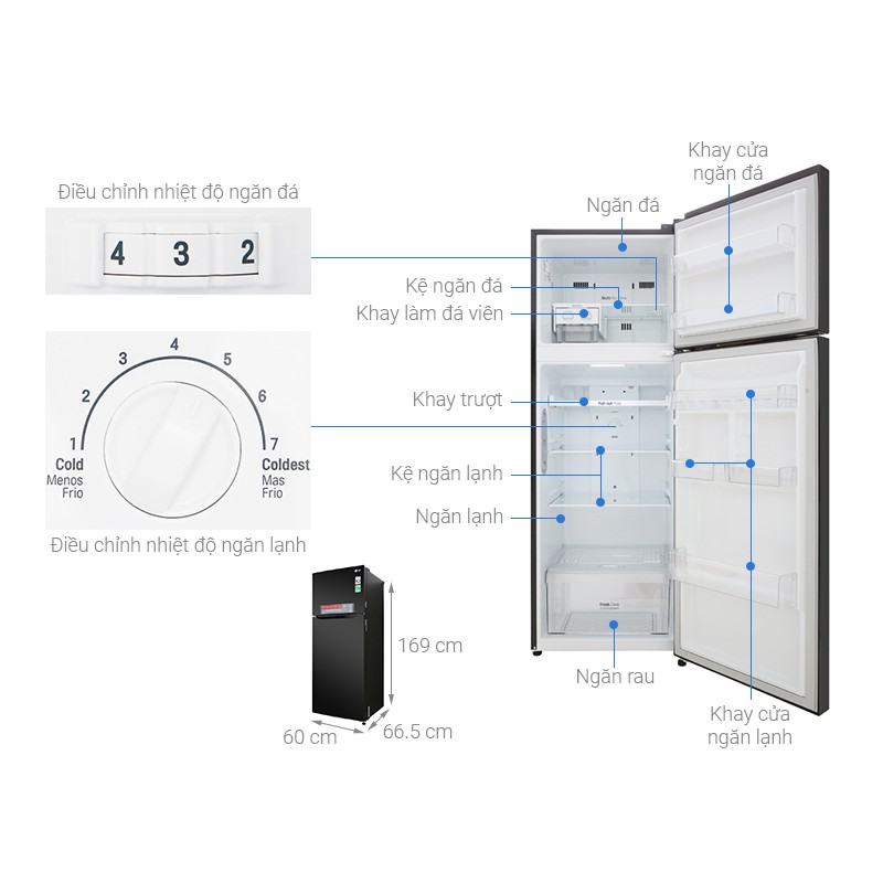[RẺ VÔ ĐỊCH]  Tủ lạnh LG Inverter 315 lít GN-M315BL