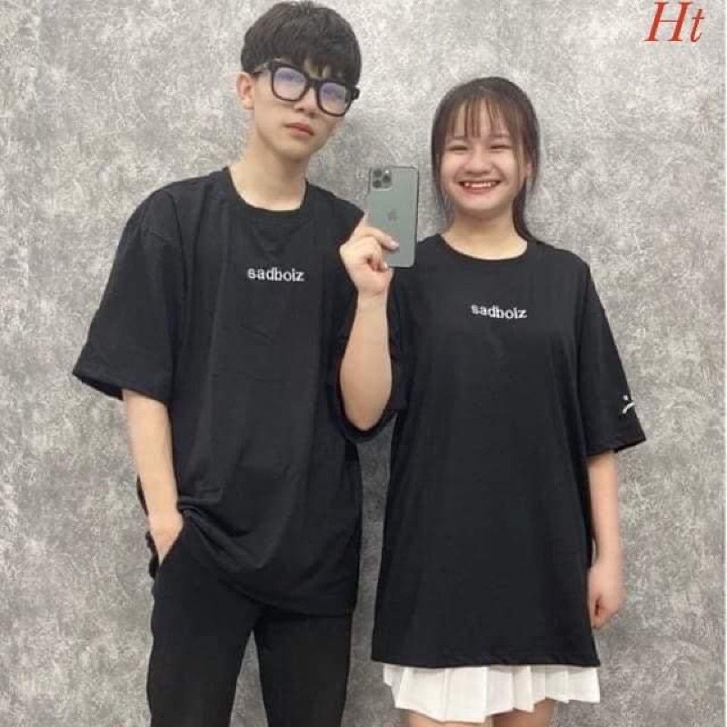 Áo phông cộc tay sad in nổi HT11