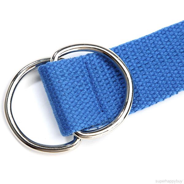 Thắt lưng vải canvas trơn màu khóa gài đôi cho nam và nữ