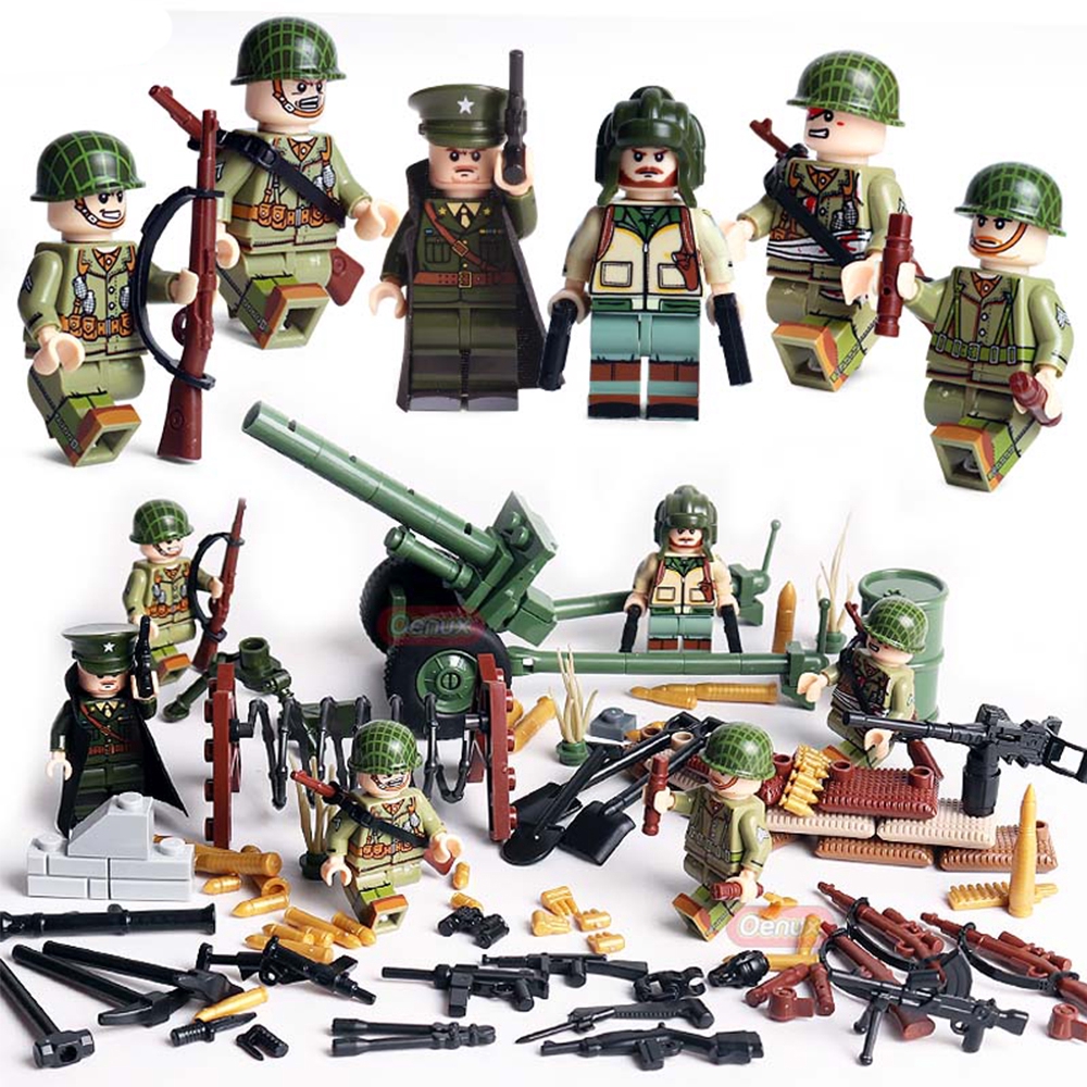 Bộ 6 Mô Hình Lính Quân Đội mini ww2 ww2