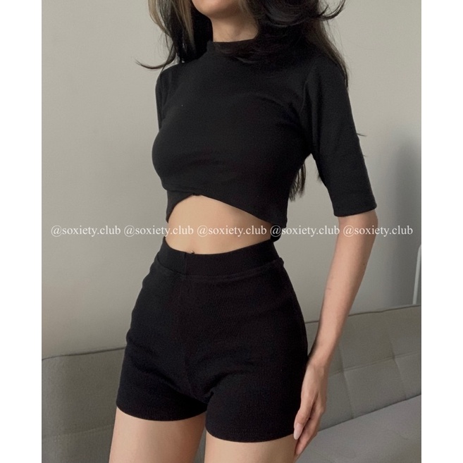 [HÌNH THẬT] Áo cổ lọ tay lỡ croptop dành cho nữ mùa hè trẻ trung quyến rũ A23