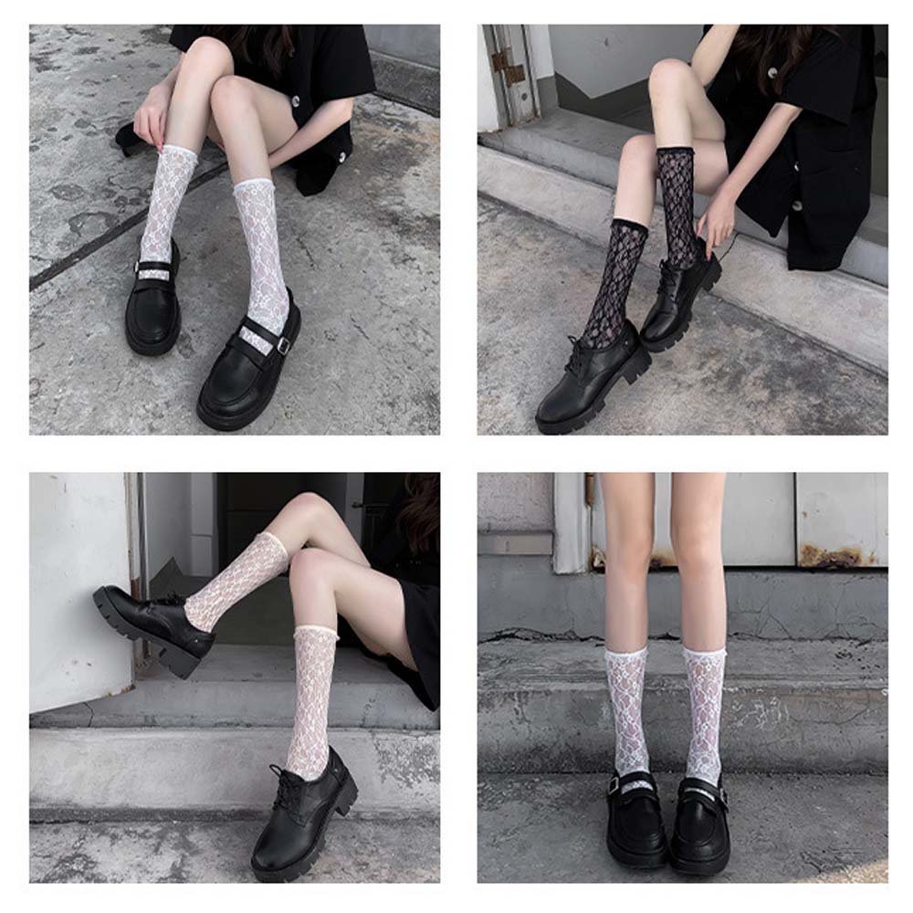 Vớ Ren Hoa Cổ Vừa Phong Cách Lolita Hàn Quốc Dễ Thương Cho Nữ