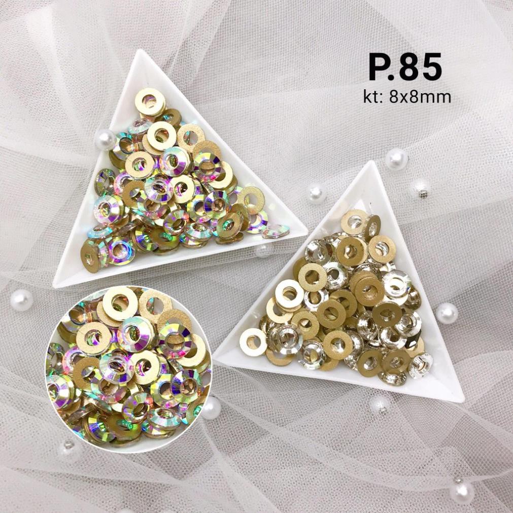 Đá đính móng túi 10v  - Đá chân bằng chân vàng - P85