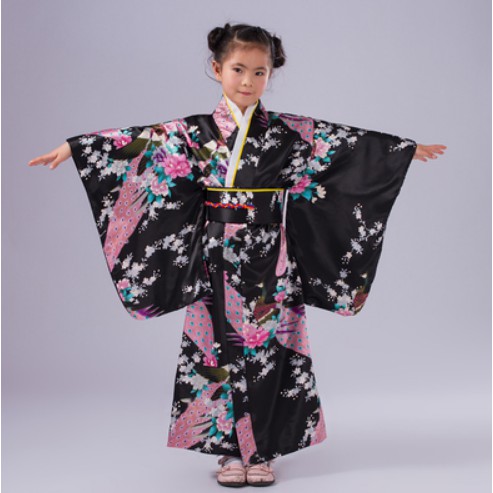 Kimono chim công cho bé gái, có size người lớn. Hàng đặt trước 10 ngày. S2