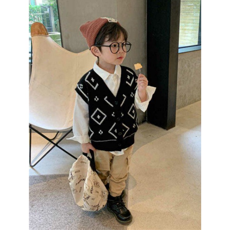 Áo Len Không Tay Bằng Nhung Thời Trang Thu Đông Mới 2021 Dành Cho Bé Trai