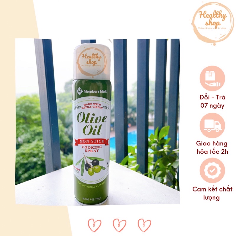 Dầu ăn kiêng Oliu dạng xịt Members mark ( eat clean , keto , gymer , tiểu đường )