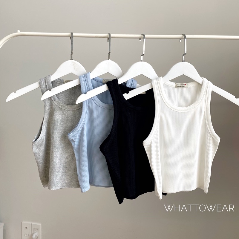 Áo ba lỗ croptop lai cắt thun zip - by whattowear | BigBuy360 - bigbuy360.vn