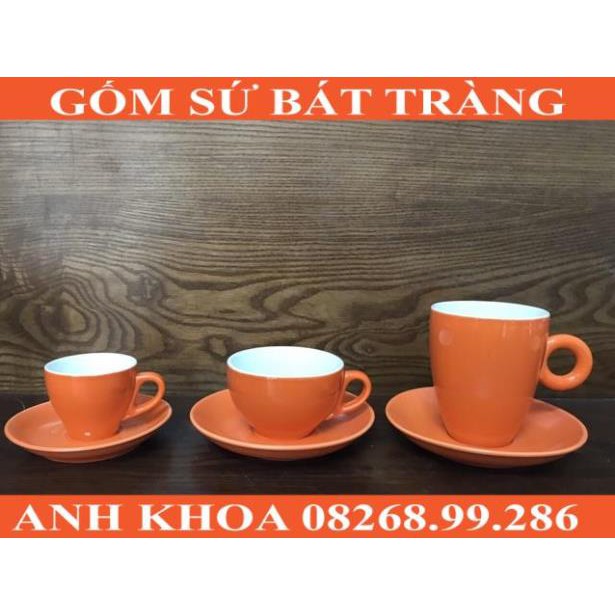 Set cốc capuchino Bát Tràng - Gốm sứ Bát Tràng Anh Khoa