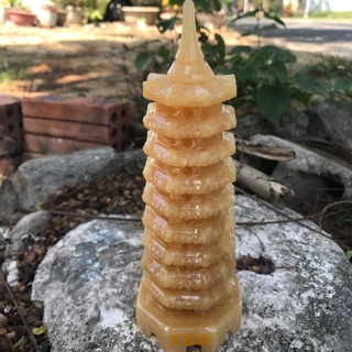 Tháp văn xương đá phong thuỷ 15cm