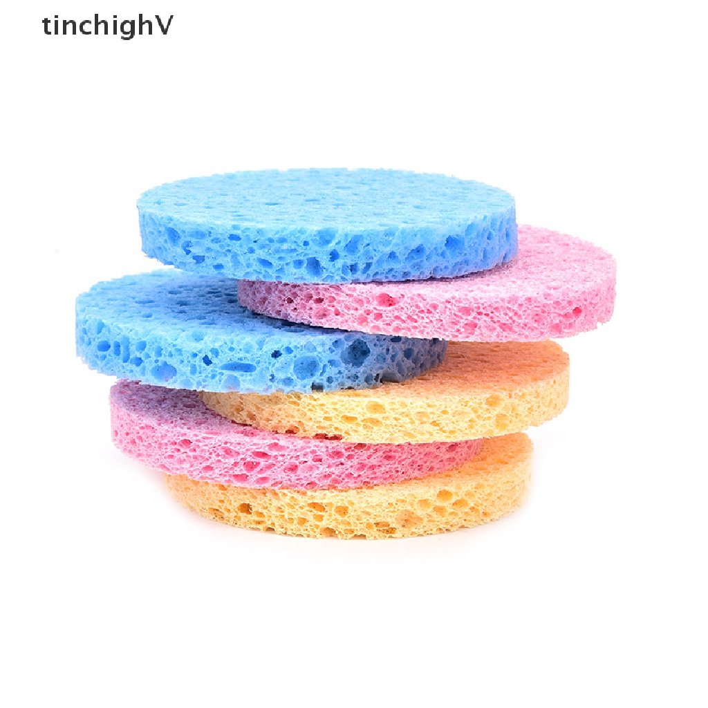 Set 4 Miếng Xốp Sợi Gỗ Tự Nhiên Tẩy Trang Làm Sạch Da Mặt