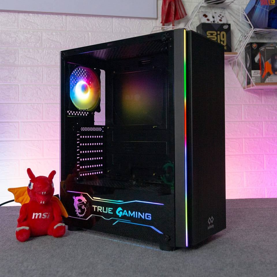 Vỏ case Infinity - kính cường lực, logo led rgb